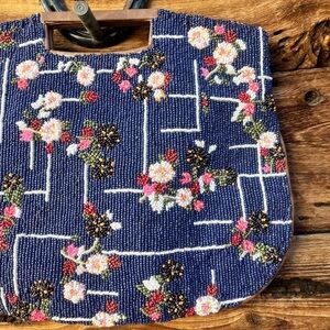 ANTHROPOLOGIE | Floral Beaded Handbag